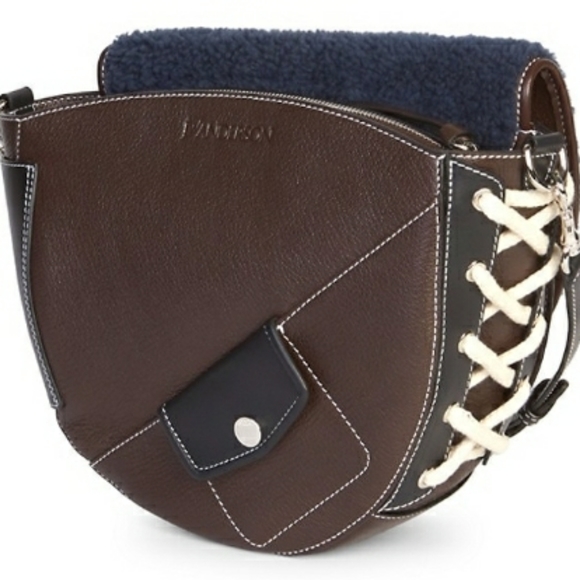 JW ANDERSON Navy Shearling Bag - Picture 6 of 16